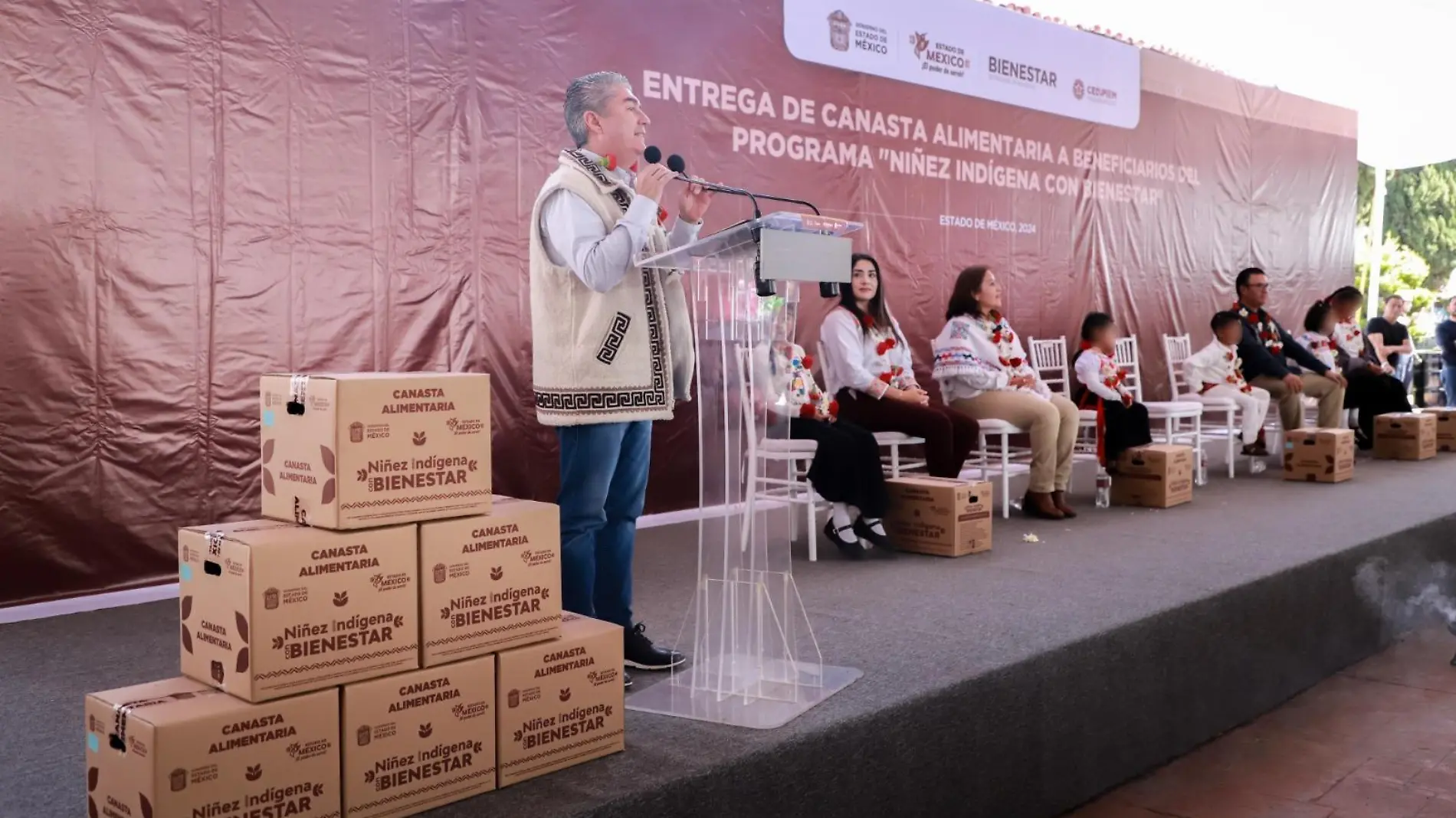 Edomex: Garantizan nutrición de niñez indígena con entrega de 40 mil canastas de comida